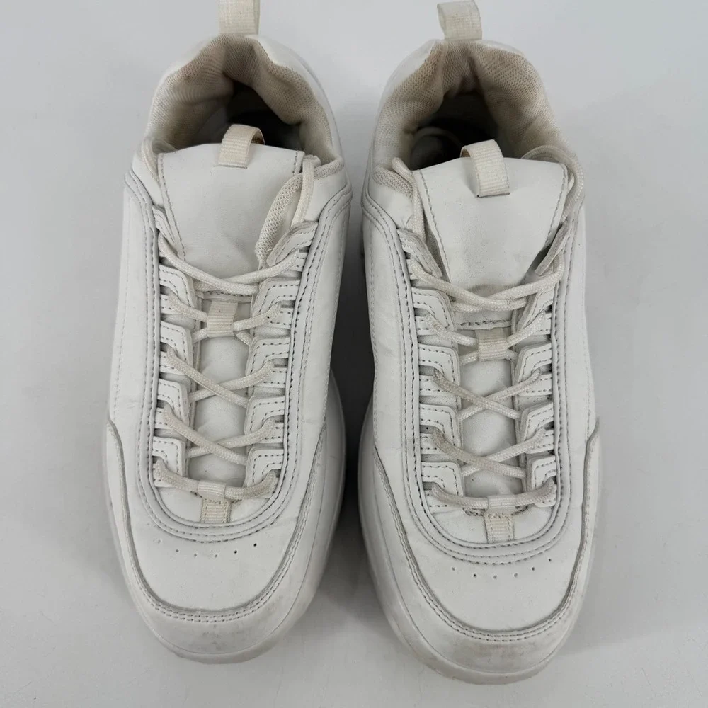 Berness Platform Sneakers Women Size 7 White Chunky Lily5005 Y2K Streetwear - Picture 3 of 9